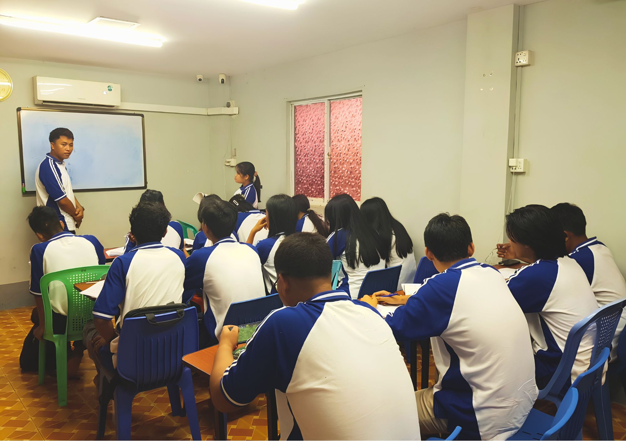 Students studying